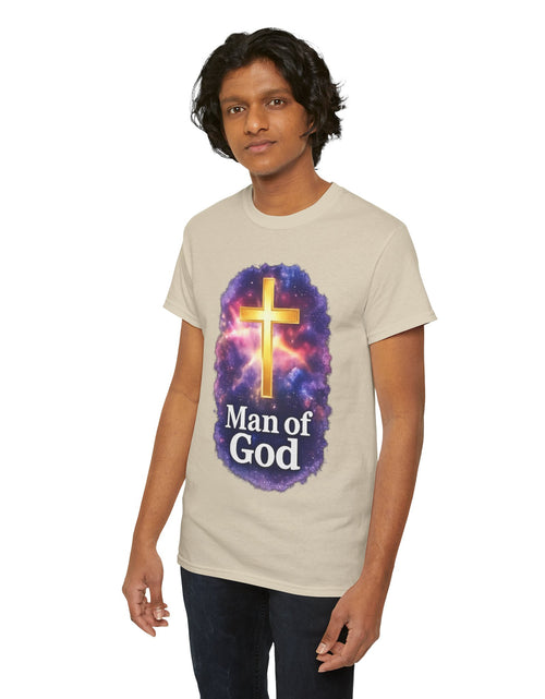 Load image into Gallery viewer, Man of God T-Shirt — Christian Cross  Men &amp; Boys Graphic Tee
