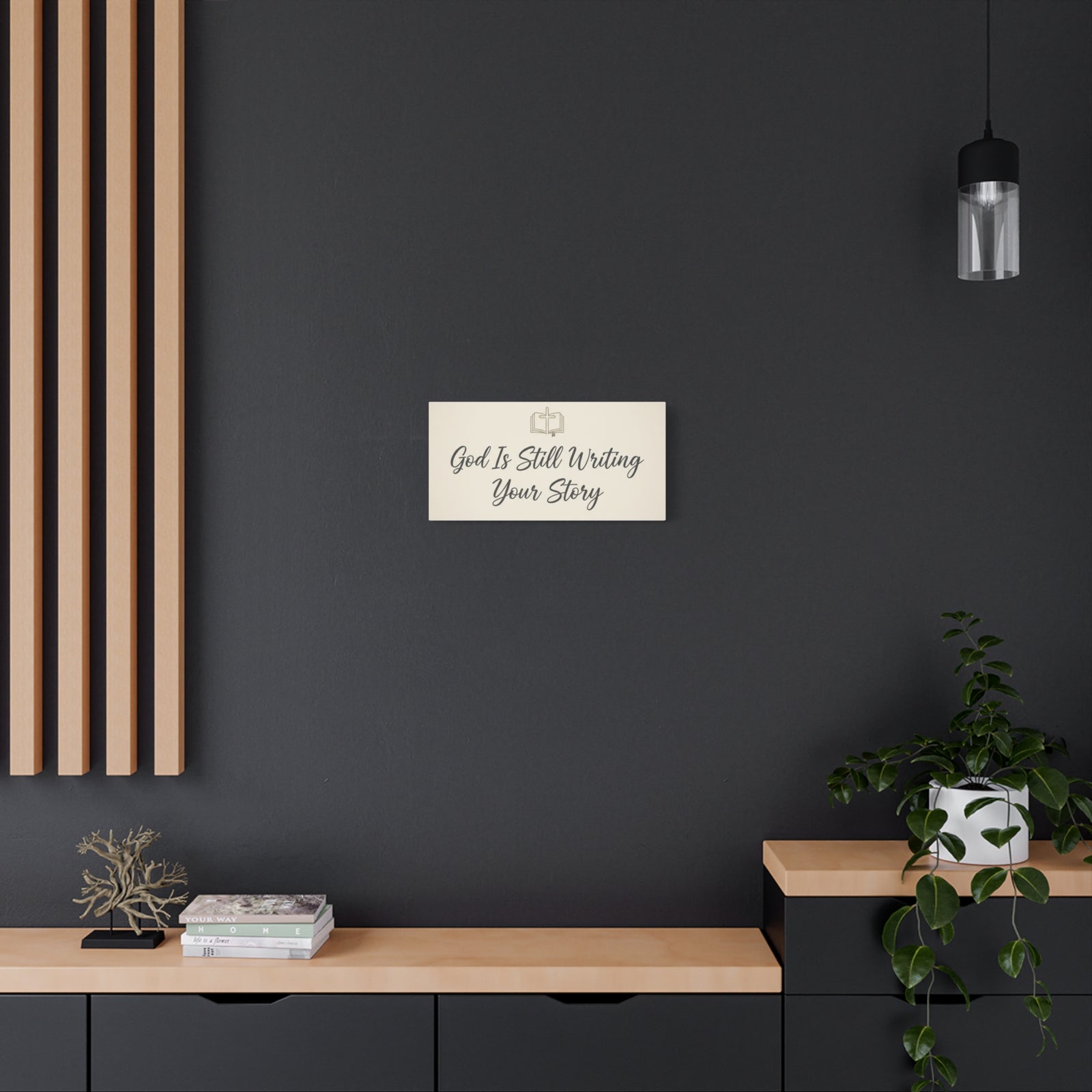 God Is Still Writing Your Story Canvas Wall Art Home Decor - Inspirational Church Art
