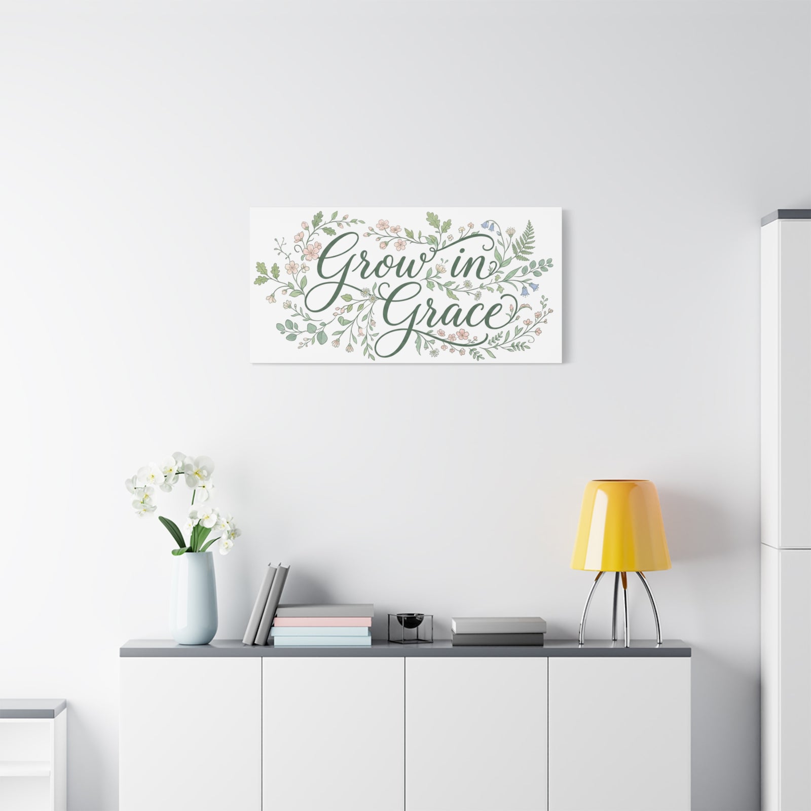 Grow in Grace Floral Wall Canvas - Home Comfort Decor