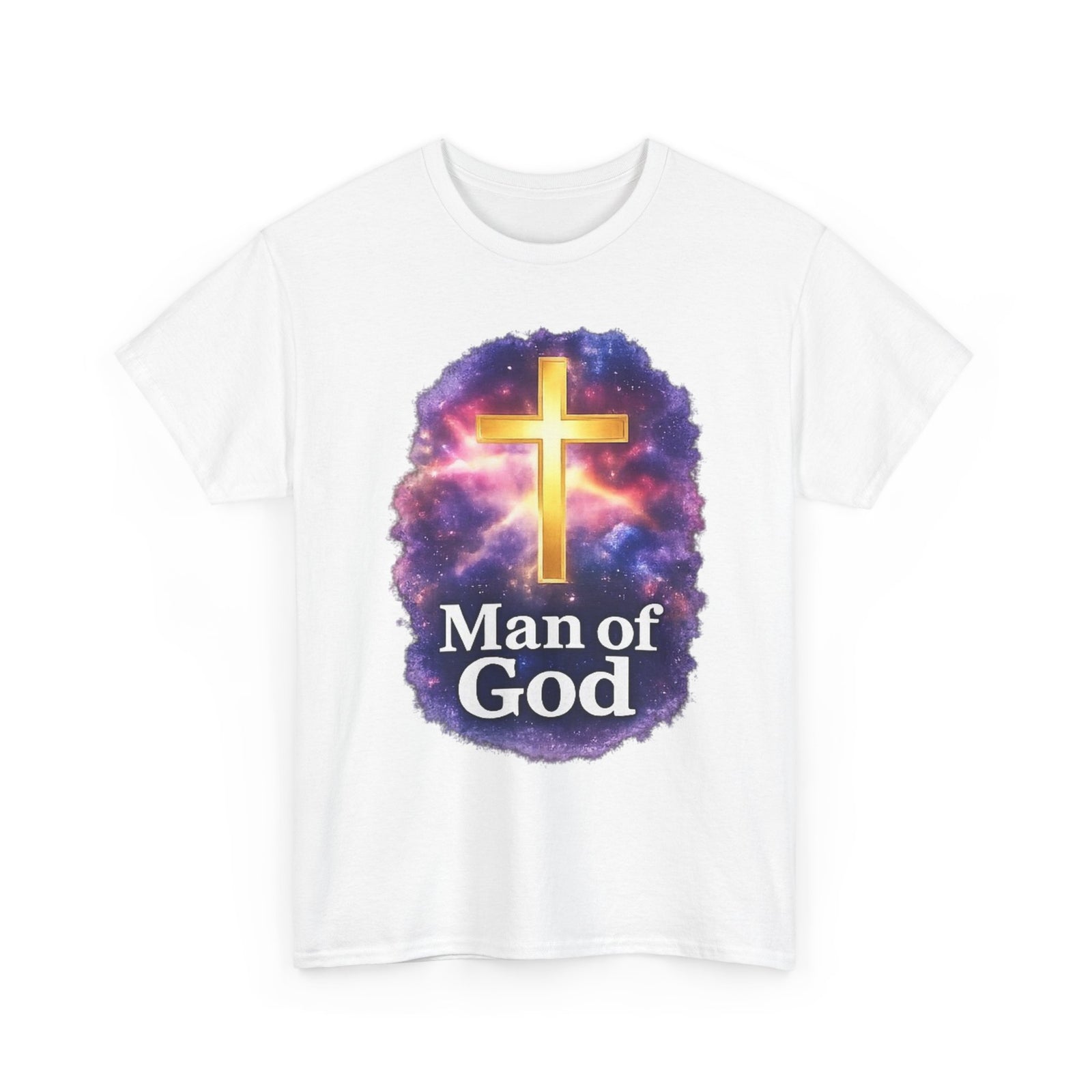 Man of God T-Shirt — Christian Cross  Men & Boys Graphic Tee