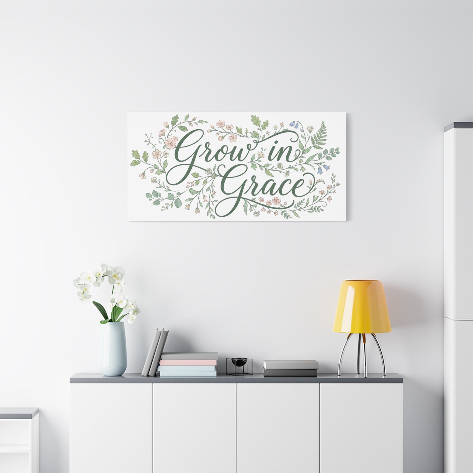 Grow in Grace Floral Wall Canvas - Home Comfort Decor