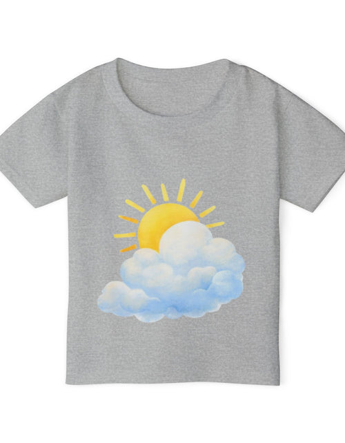 Load image into Gallery viewer, Sunny Cloud Toddler T‑Shirt — Cute Sun &amp; Cloud Graphic Tee for Kids
