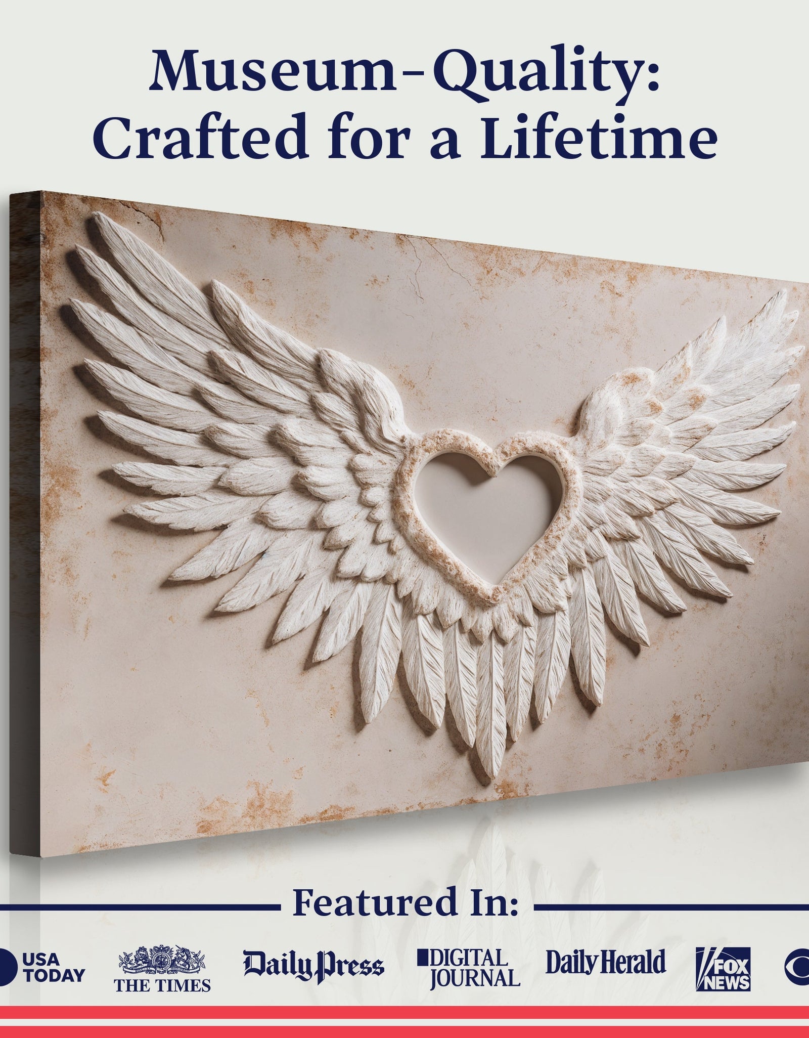 Wings of Love Abstract Wall Art II