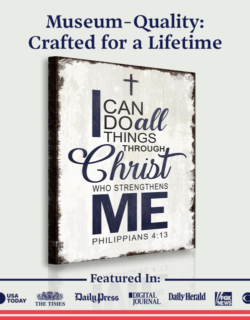 Load image into Gallery viewer, Philippians 4:13 - I Can Do All Things Through Christ Faith Sign II
