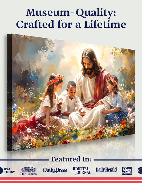 Load image into Gallery viewer, Jesus With Children Faith Wall Art IX
