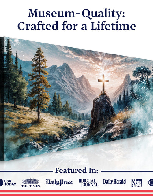 Load image into Gallery viewer, Cross On A Hill Faith Wall Art
