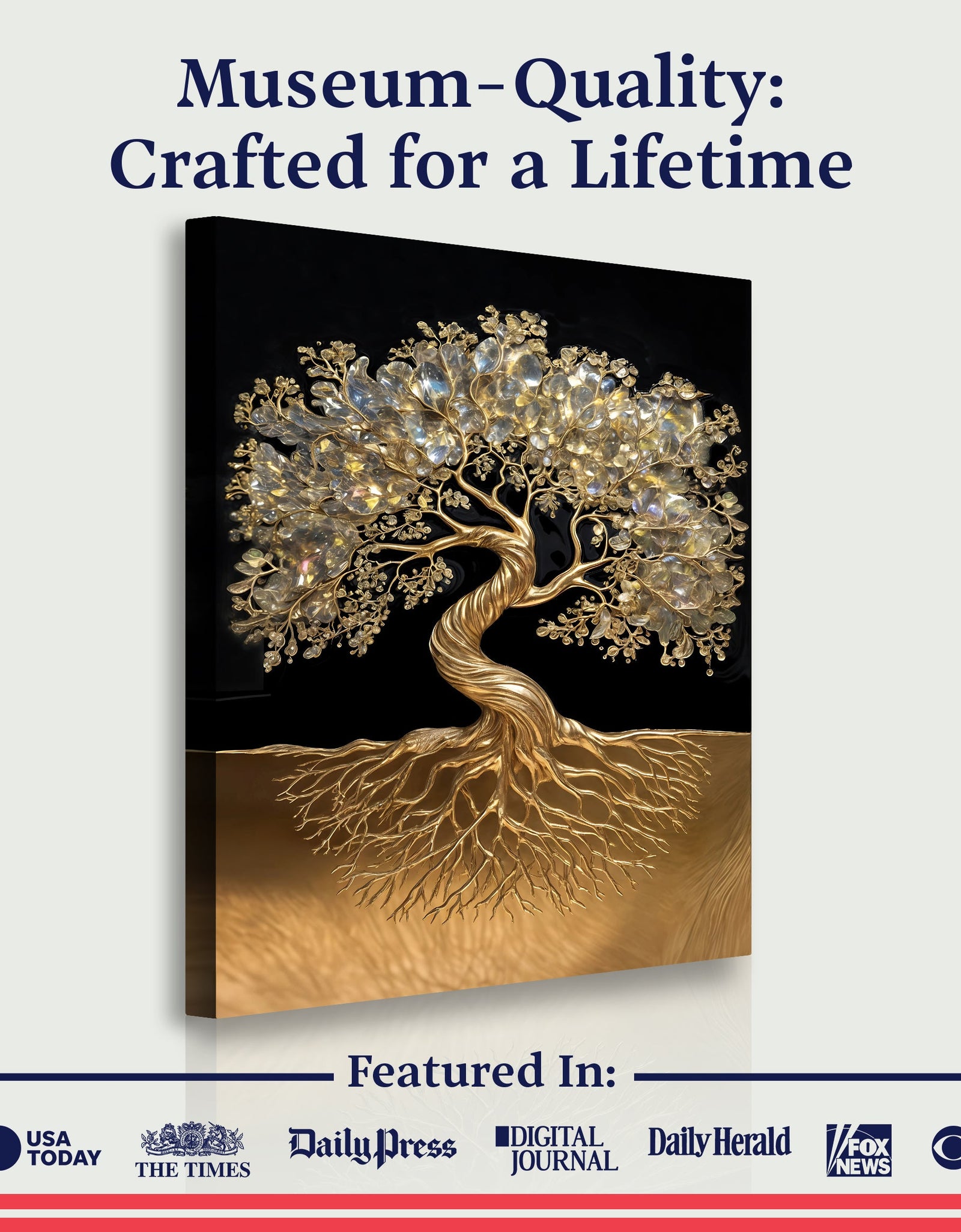 3D Minimalist Tree of Life Wall Art