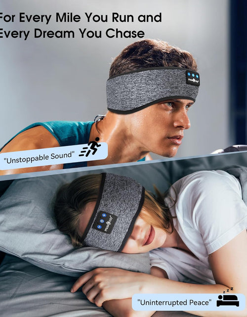Load image into Gallery viewer, Sleep Headphones Bluetooth 5.2 Headband Headphones, Wireless Earphones Music Sleep Earbuds for Side Sleepers Sleeping Eye Mask for Women Men Workout Running Cool Unique Gifts
