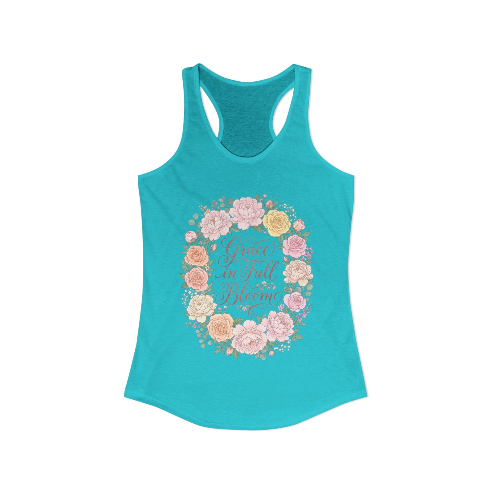 Faith Grows Here Women's Christian Tank Top – Inspirational Faith Apparel – Summer Christian Shirt