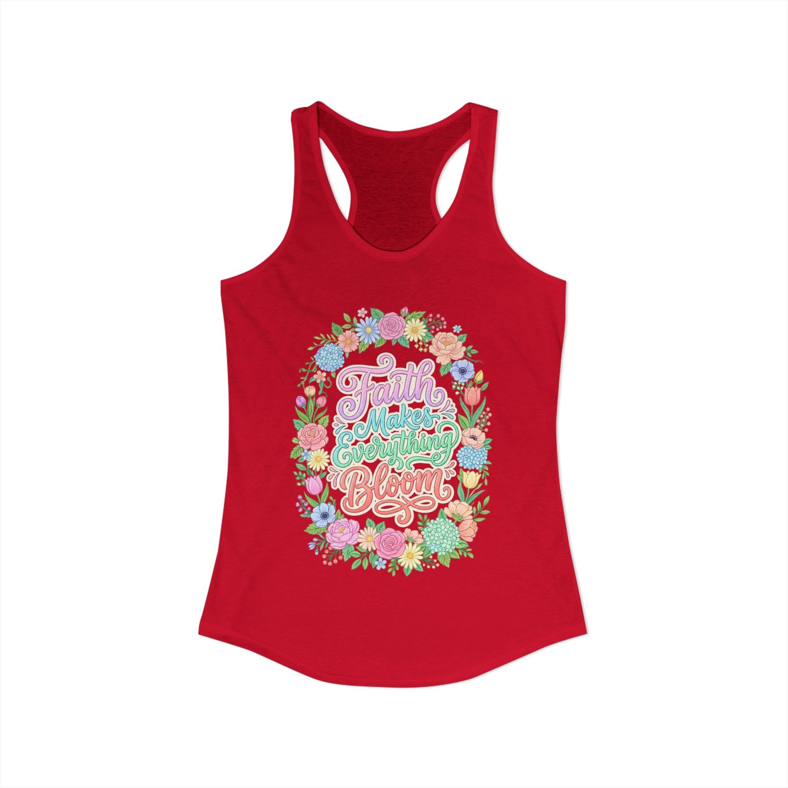 Faith Over Fear Women's Christian Tank Top – Inspirational Faith Shirt – Christian Summer Apparel