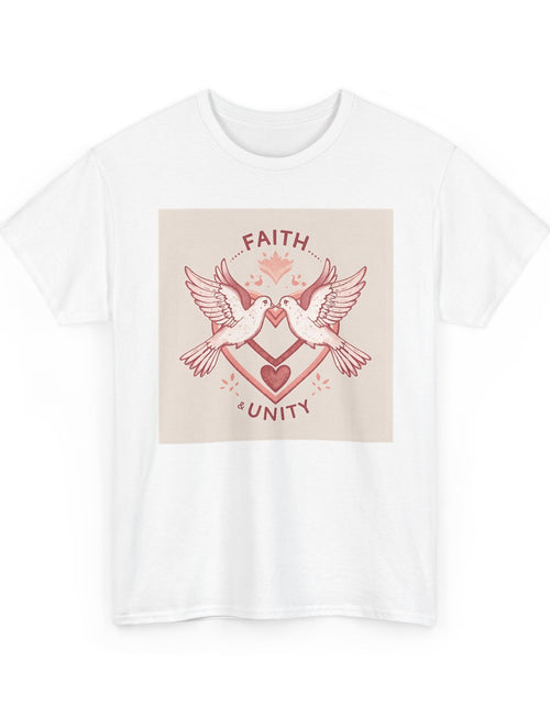 Load image into Gallery viewer, Faith &amp; Unity Dove T-Shirt — Vintage Love Heart Graphic Tee
