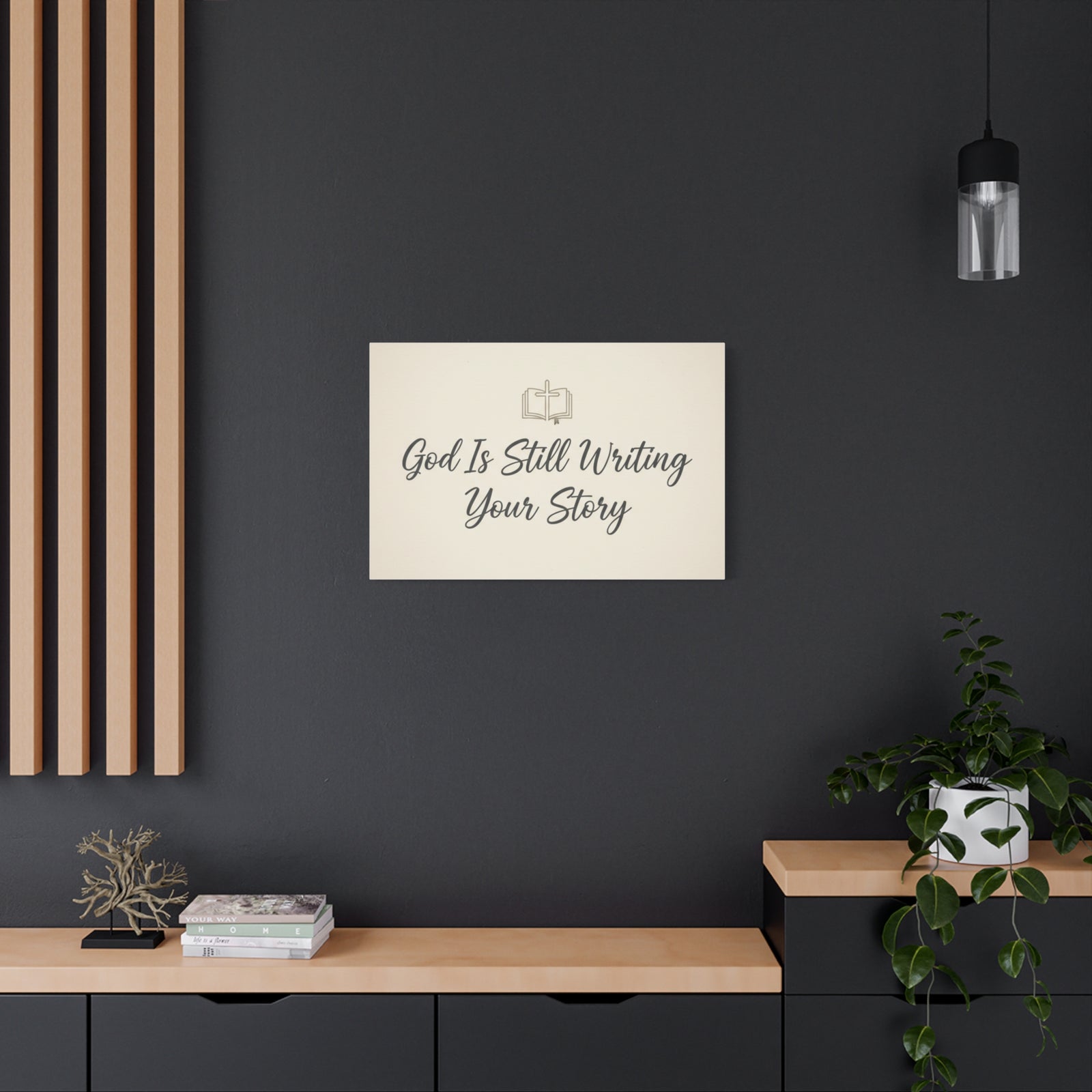 God Is Still Writing Your Story Canvas Wall Art Home Decor - Inspirational Church Art