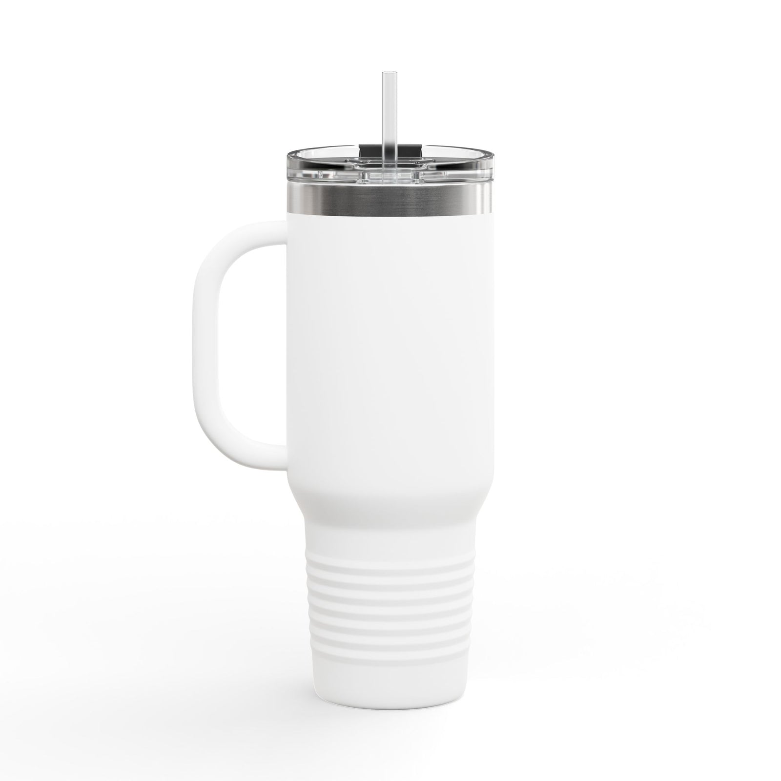 40oz Insulated Travel Mug — "Faith Fuels Me" Inspirational White Tumbler