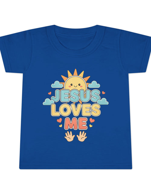 Load image into Gallery viewer, Toddler T-Shirt — "Jesus Loves Me" Cute Sun Christian Tee for Kids
