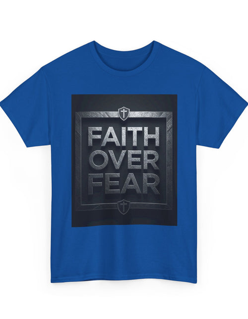Load image into Gallery viewer, Faith Over Fear T-Shirt — Inspirational Christian Tee with Bold Typography For Men &amp; Women
