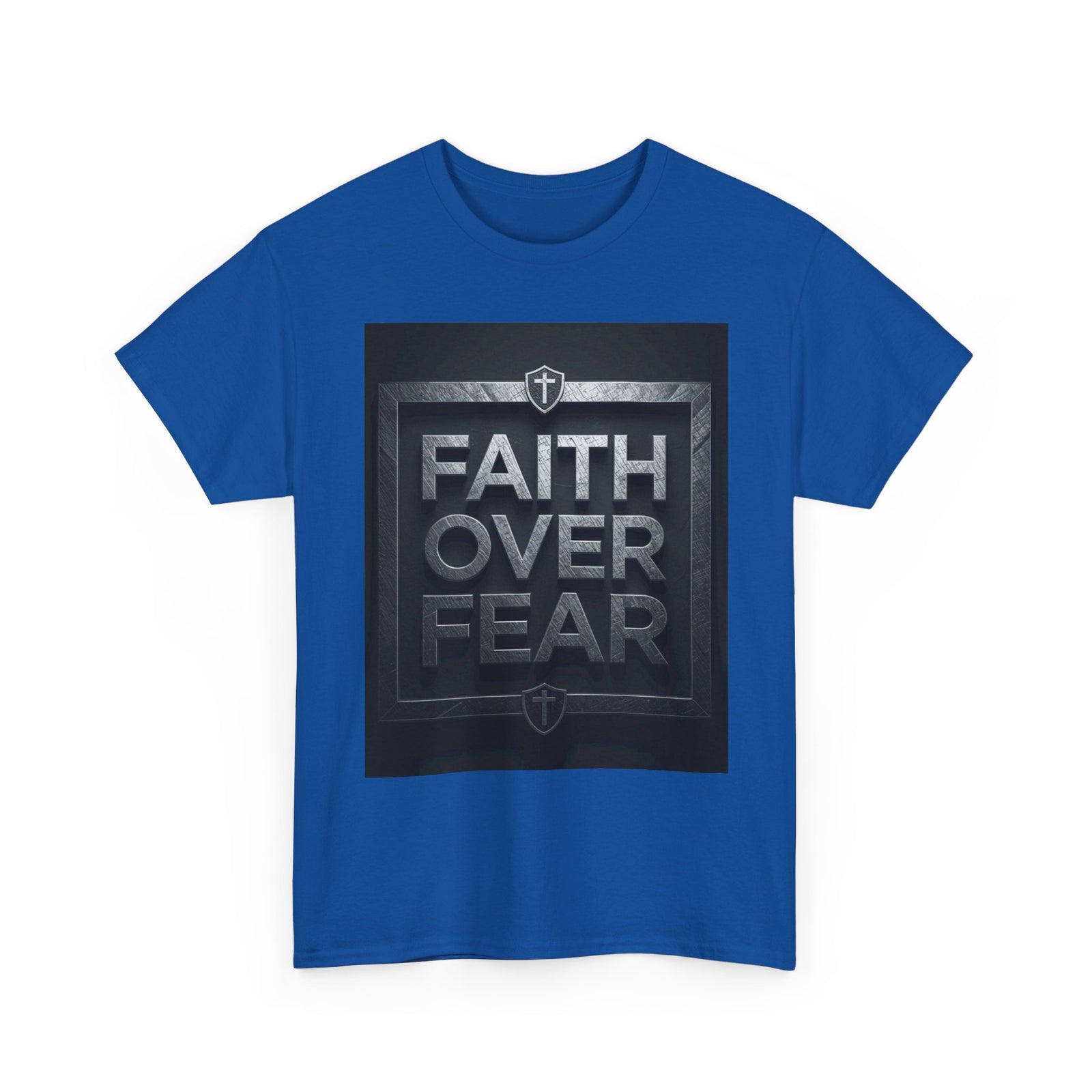 Faith Over Fear T-Shirt — Inspirational Christian Tee with Bold Typography For Men & Women