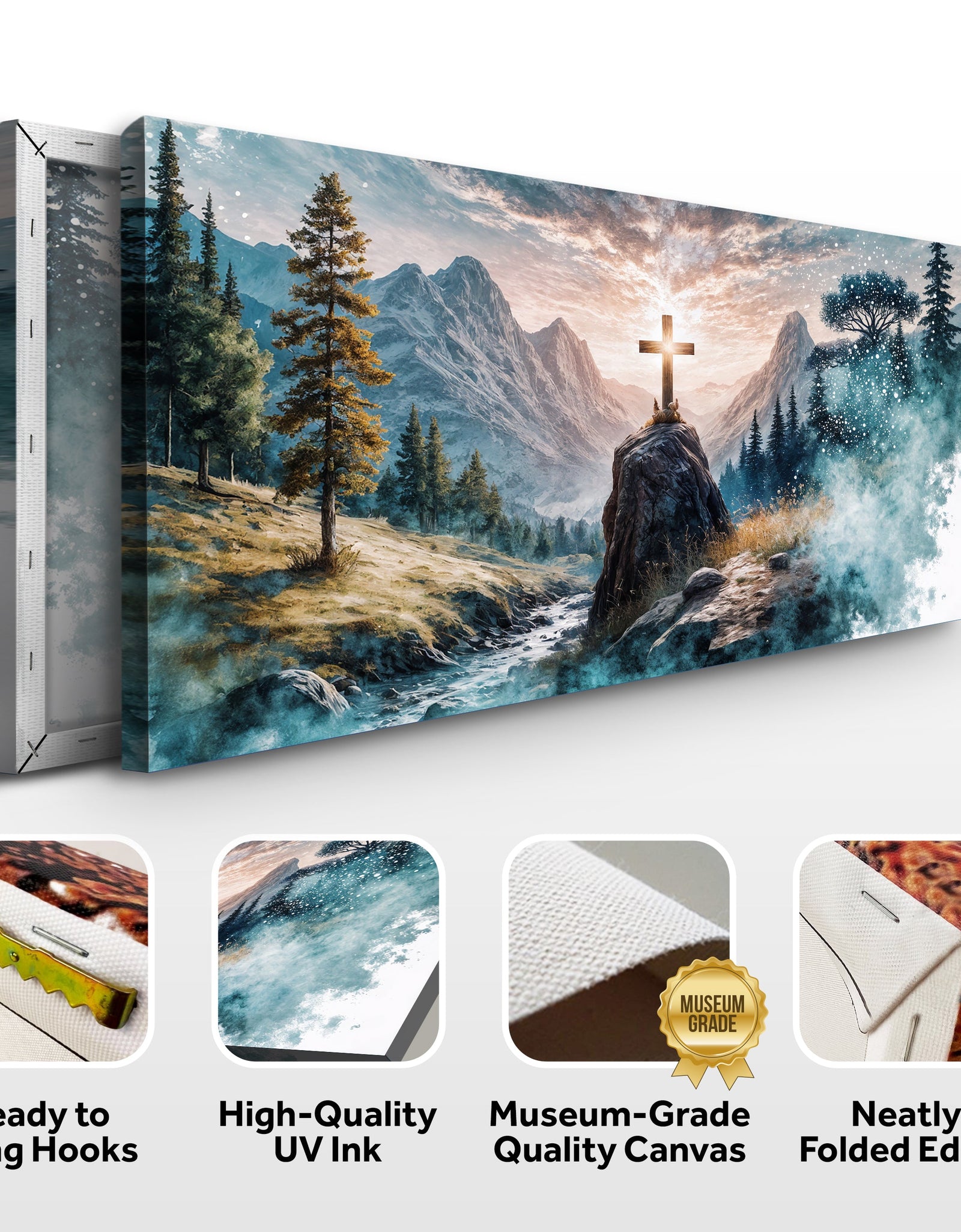 Cross On A Hill Faith Wall Art