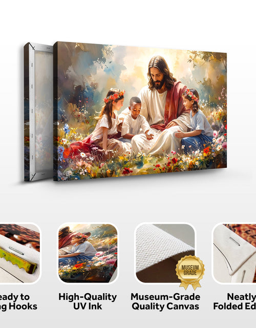 Load image into Gallery viewer, Jesus With Children Faith Wall Art IX
