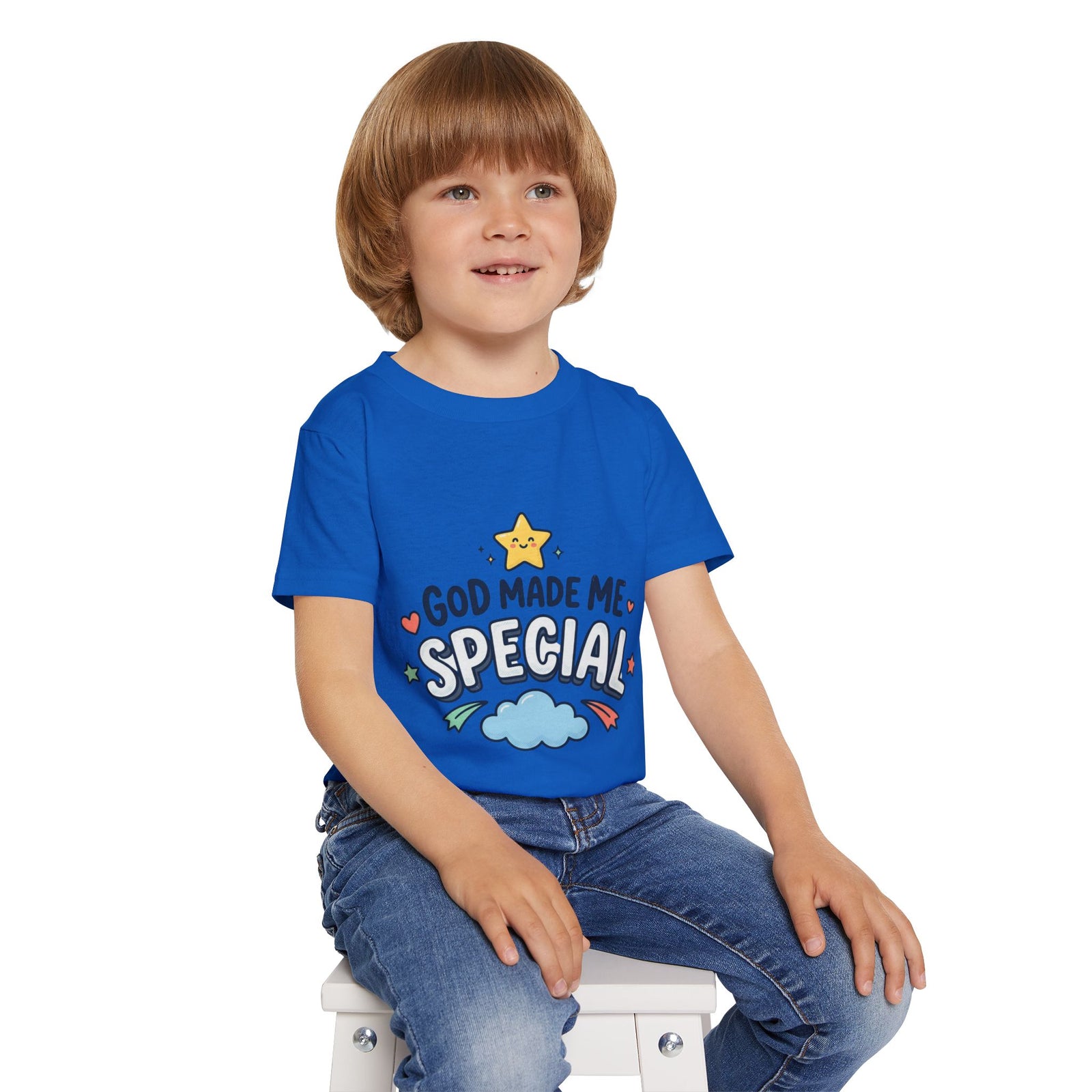 God Made Me Special Toddler T-Shirt | Christian Kids Shirt | Faith-Based Kids Clothes | Cute Religious Gift for Boys & Girls