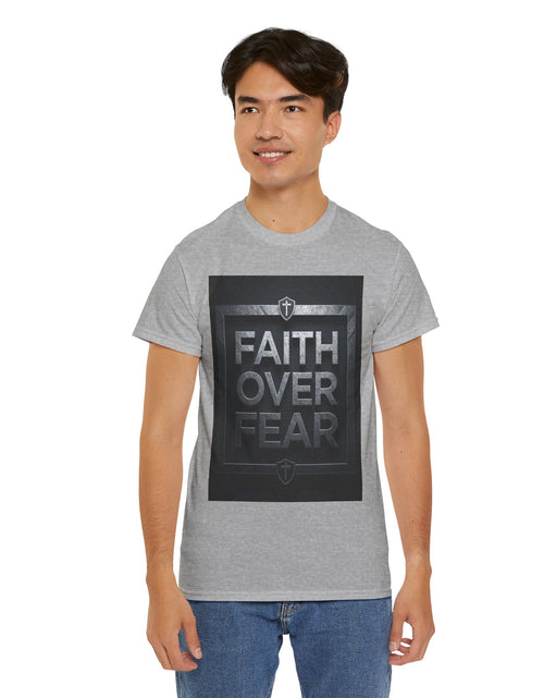 Load image into Gallery viewer, Faith Over Fear T-Shirt — Inspirational Christian Tee with Bold Typography For Men &amp; Women

