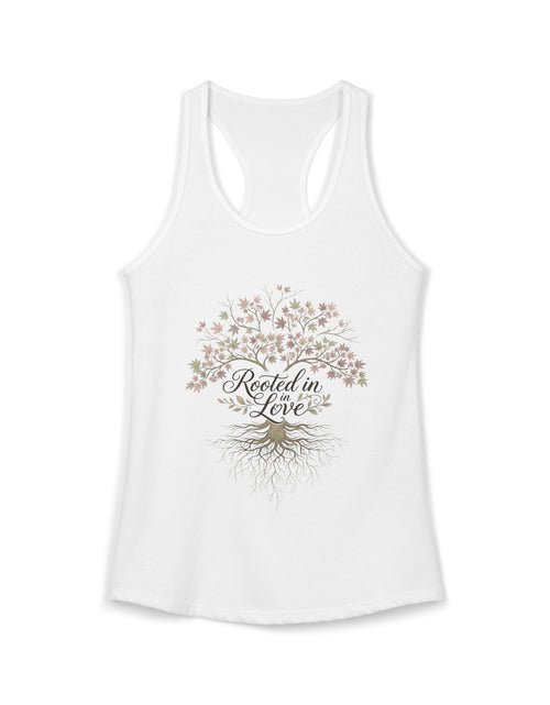 Load image into Gallery viewer, Rooted in Christ Women's Christian Tank Top – Faith Tree Shirt – Inspirational Christian Summer Apparel
