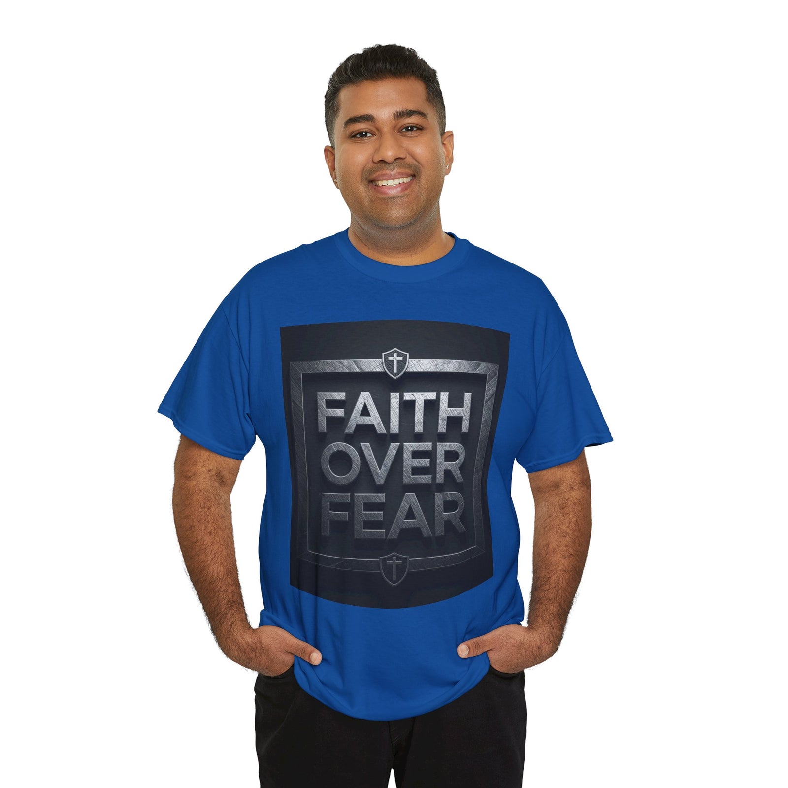 Faith Over Fear T-Shirt — Inspirational Christian Tee with Bold Typography For Men & Women