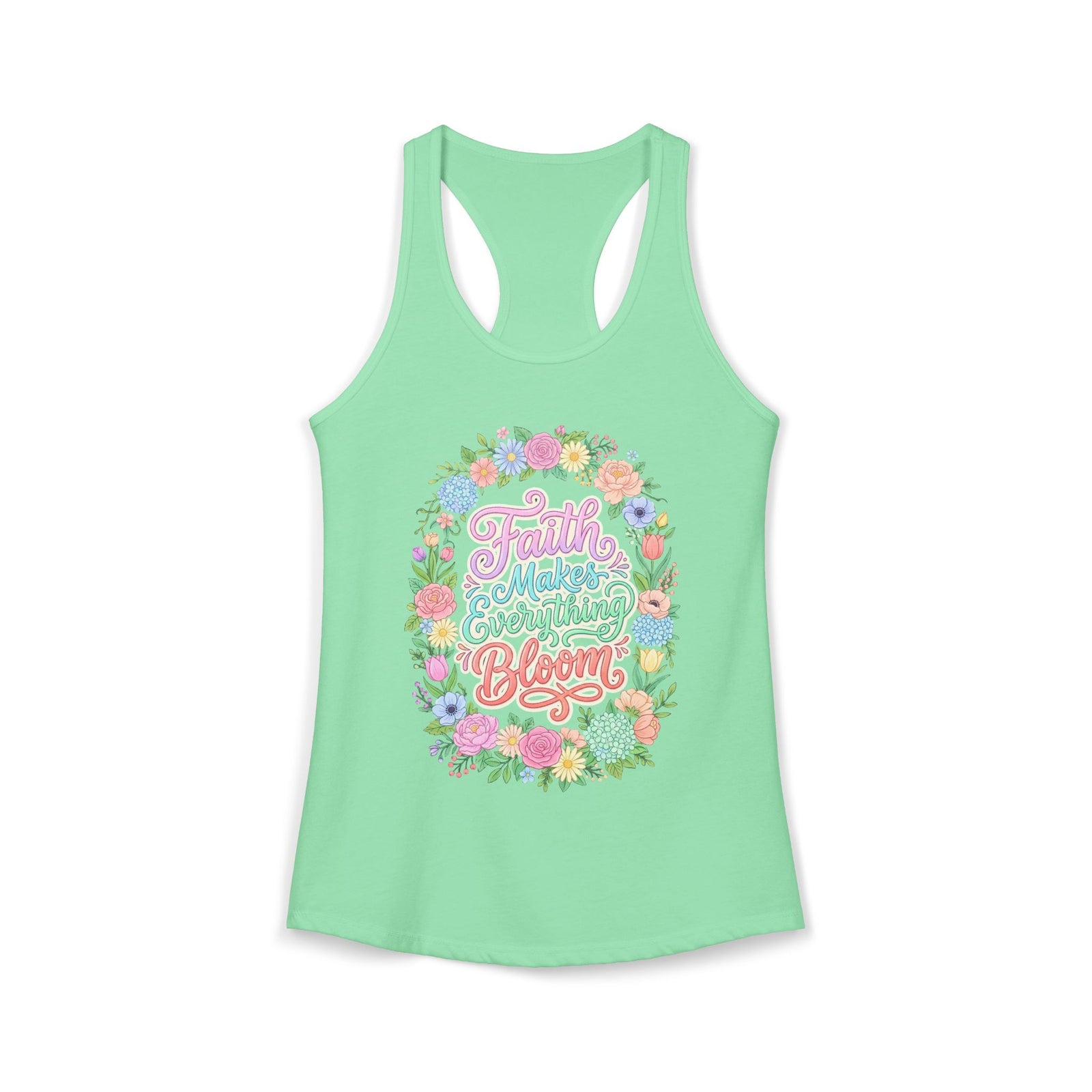 Faith Over Fear Women's Christian Tank Top – Inspirational Faith Shirt – Christian Summer Apparel