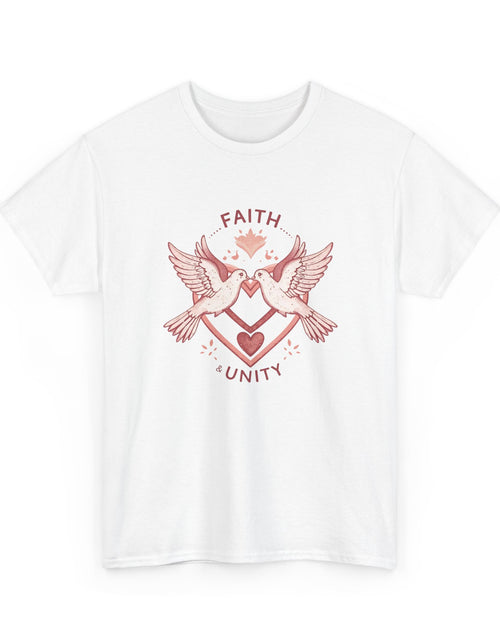 Load image into Gallery viewer, Faith &amp; Unity Dove T-Shirt — Vintage Love Heart Graphic Tee

