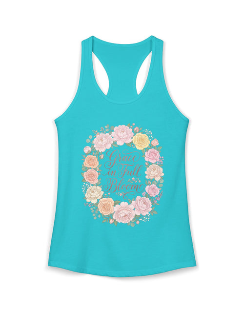 Load image into Gallery viewer, Faith Grows Here Women's Christian Tank Top – Inspirational Faith Apparel – Summer Christian Shirt
