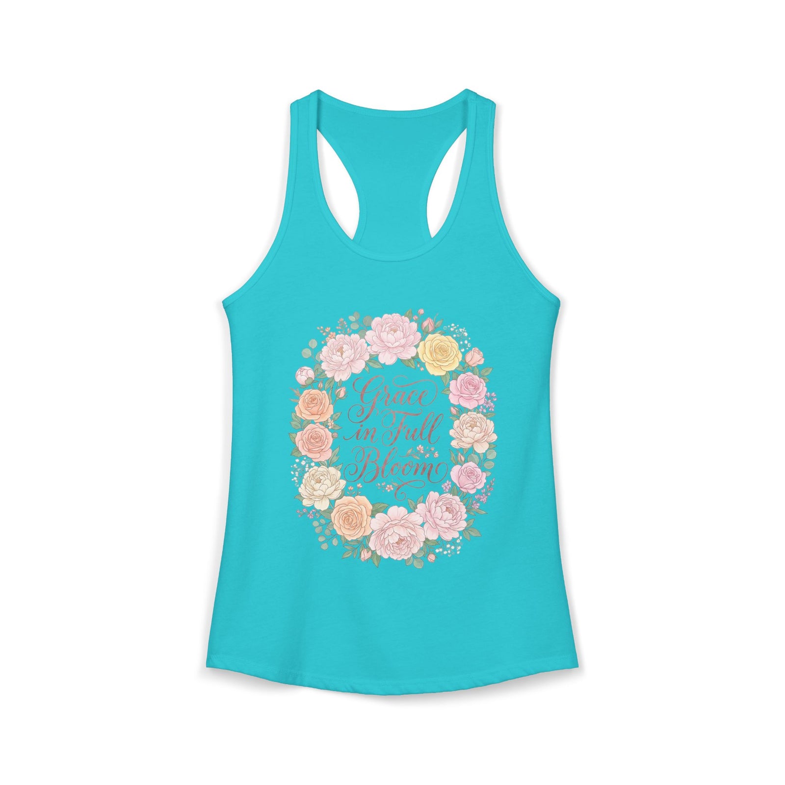 Faith Grows Here Women's Christian Tank Top – Inspirational Faith Apparel – Summer Christian Shirt