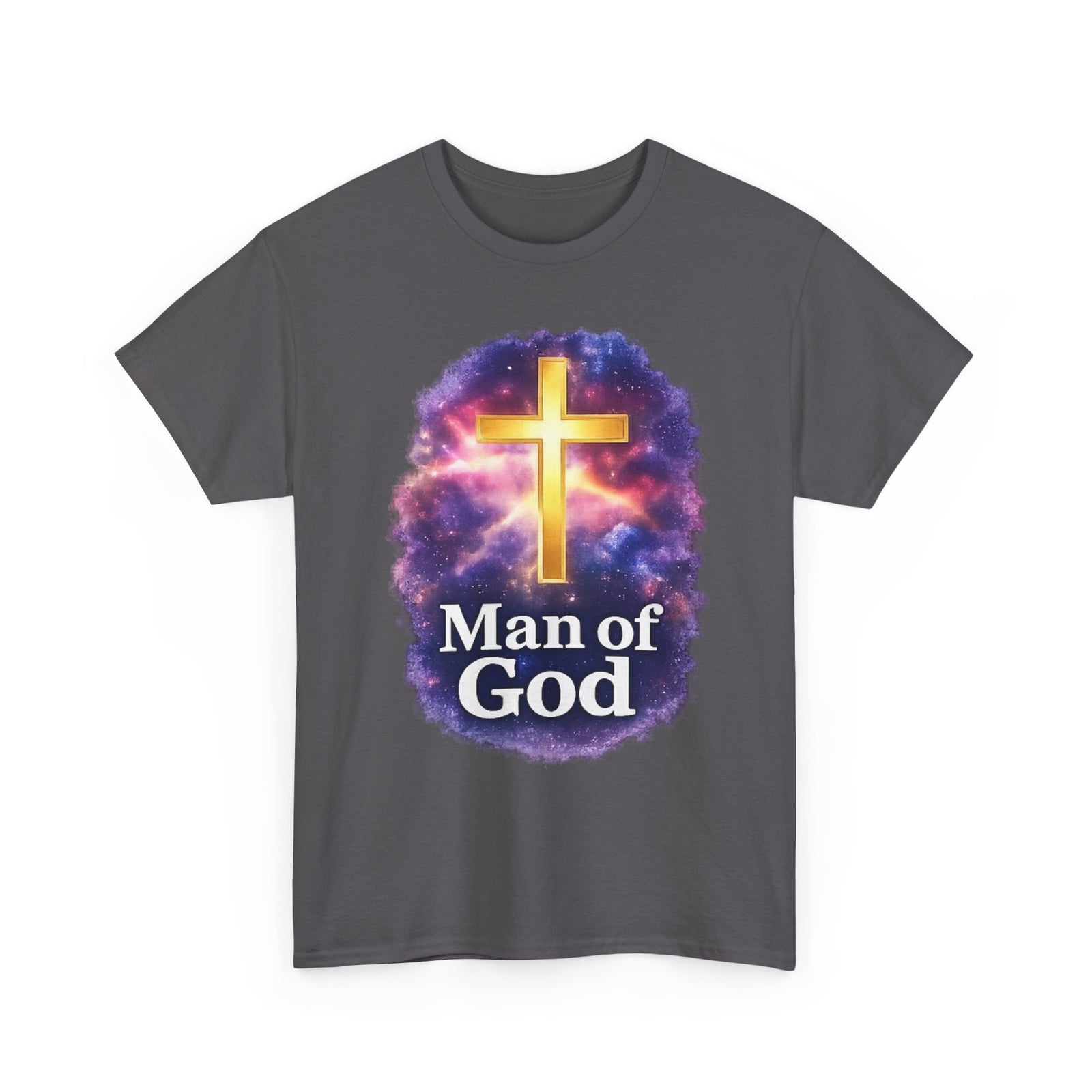 Man of God T-Shirt — Christian Cross  Men & Boys Graphic Tee