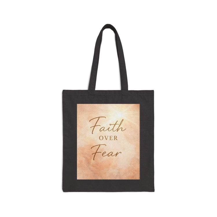 Faith Over Fear Tote Bag | Inspirational Soft Girl Era Canvas Tote Purse