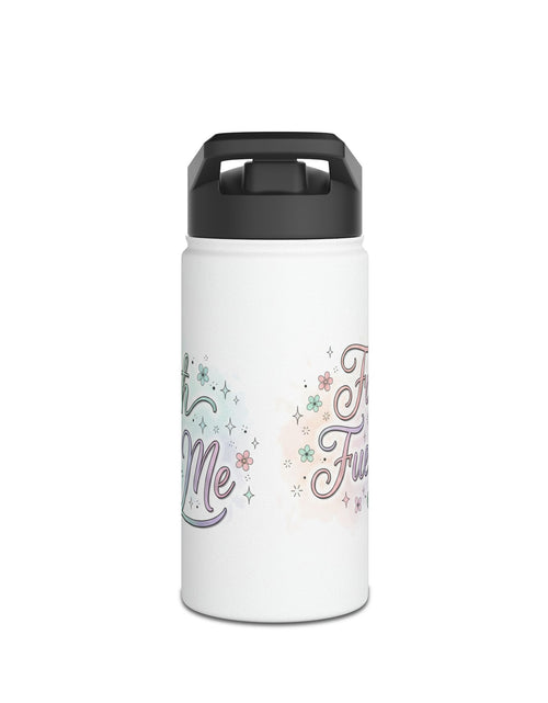Load image into Gallery viewer, Faith Fuels Me Stainless Steel Water Bottle — Inspirational Pastel Travel Bottle 3 different sizes
