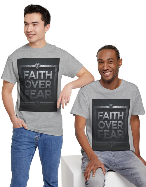 Load image into Gallery viewer, Faith Over Fear T-Shirt — Inspirational Christian Tee with Bold Typography For Men &amp; Women
