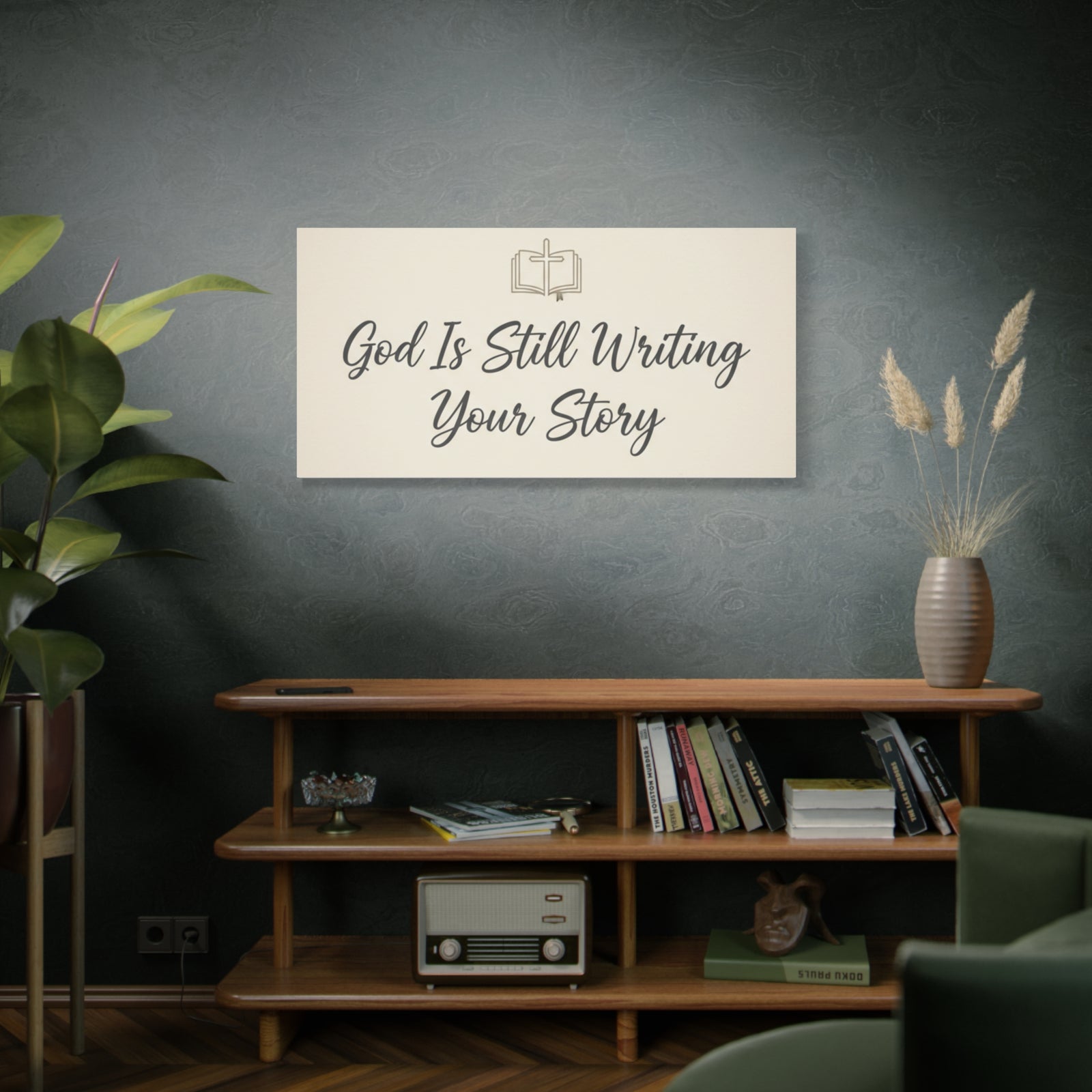 God Is Still Writing Your Story Canvas Wall Art Home Decor - Inspirational Church Art