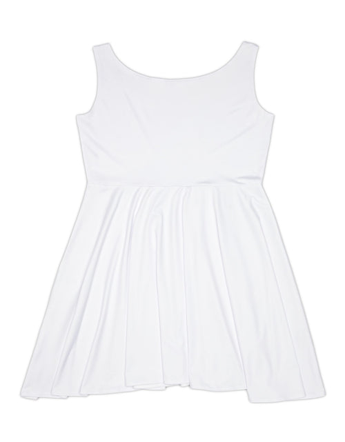 Load image into Gallery viewer, Blue Monarch Butterfly Skater Dress, Women’s Elegant Summer Sundress, Soft Aesthetic Outfit, Serene Feminine Dress, Light Angelic Butterfly Dress
