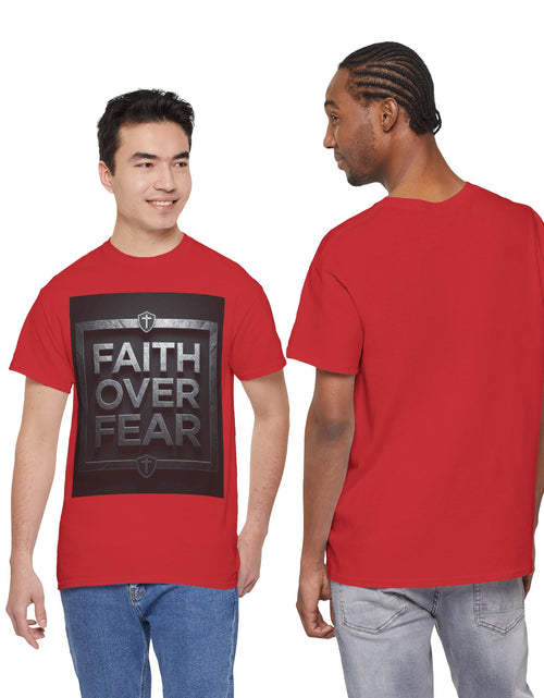 Load image into Gallery viewer, Faith Over Fear T-Shirt — Inspirational Christian Tee with Bold Typography For Men &amp; Women
