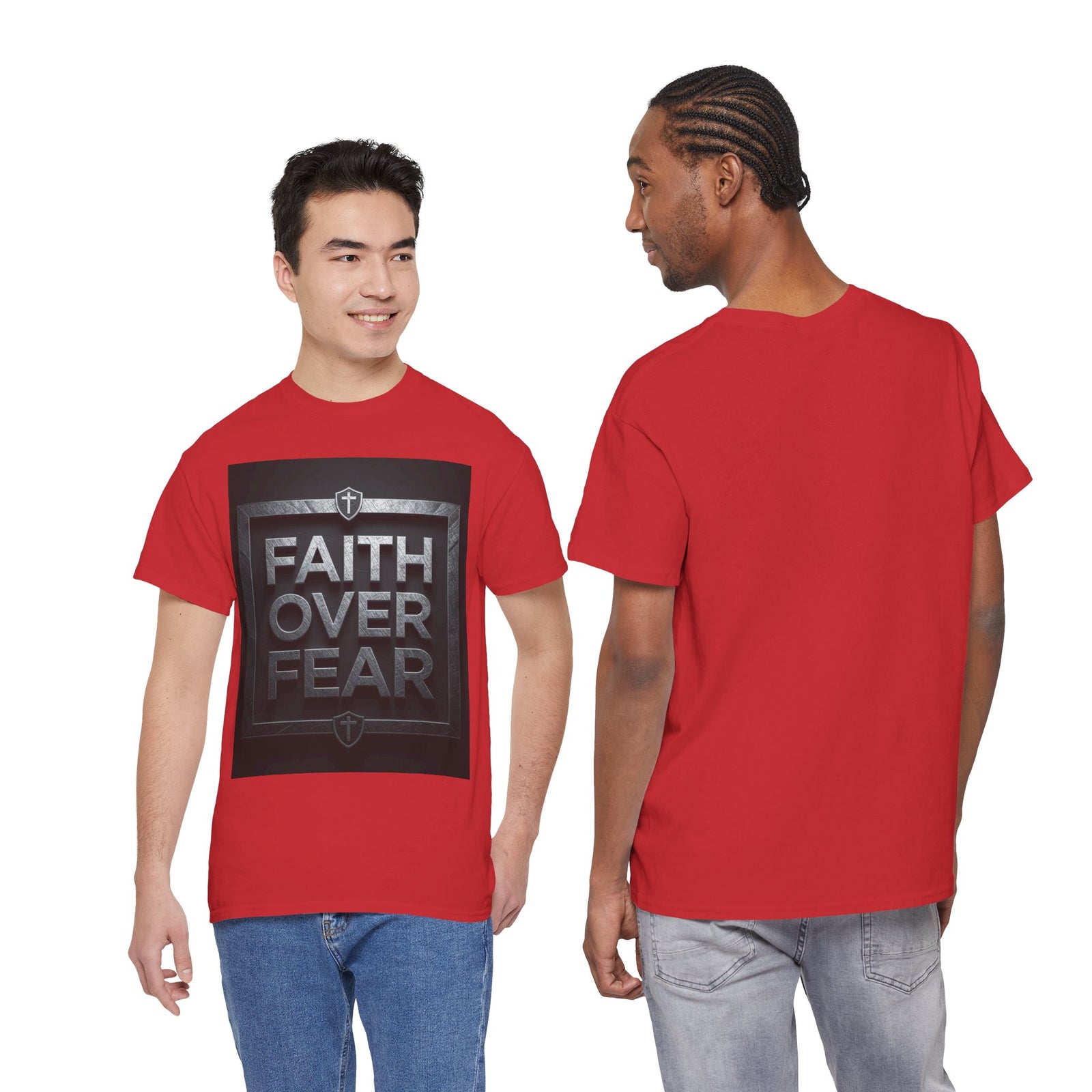 Faith Over Fear T-Shirt — Inspirational Christian Tee with Bold Typography For Men & Women