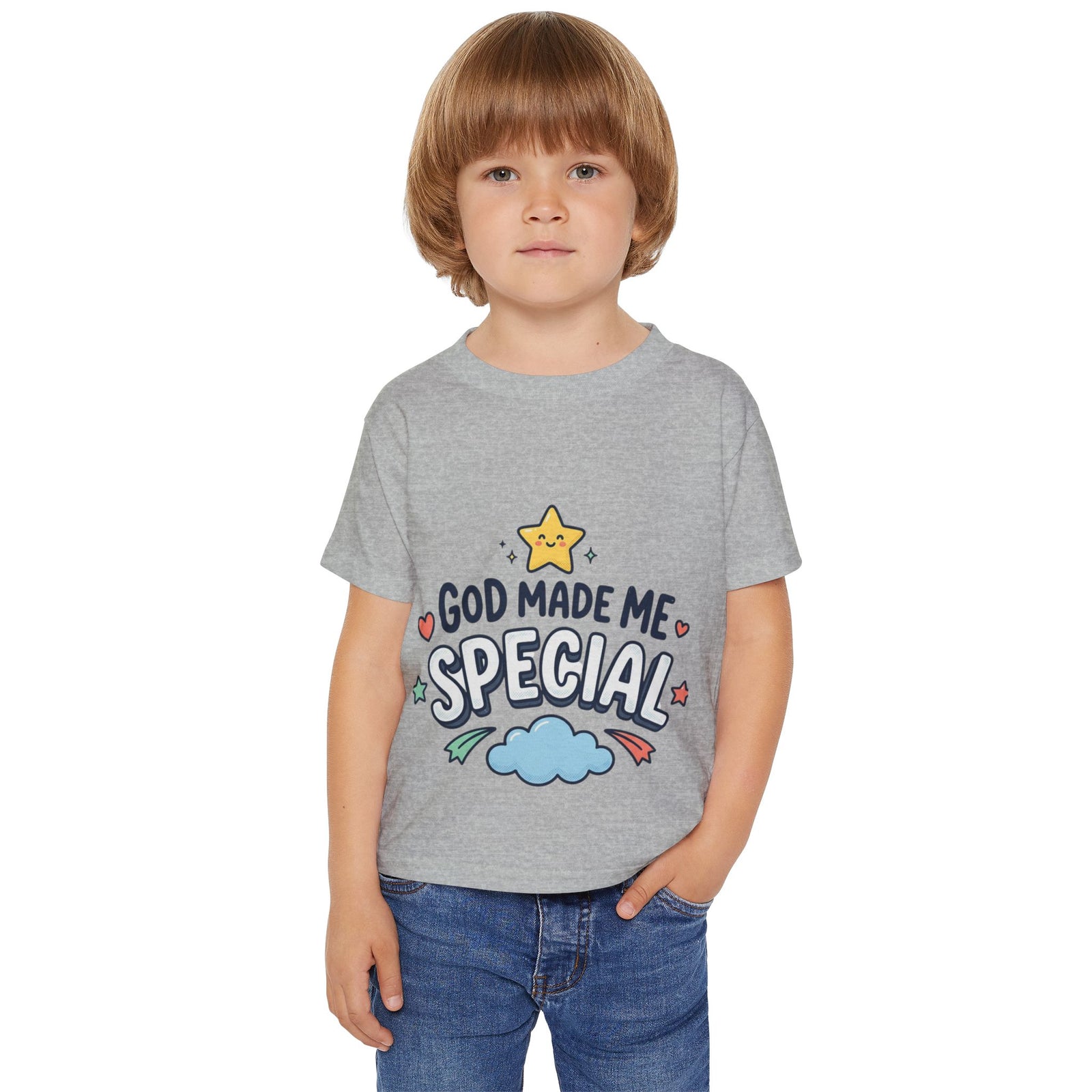 God Made Me Special Toddler T-Shirt | Christian Kids Shirt | Faith-Based Kids Clothes | Cute Religious Gift for Boys & Girls