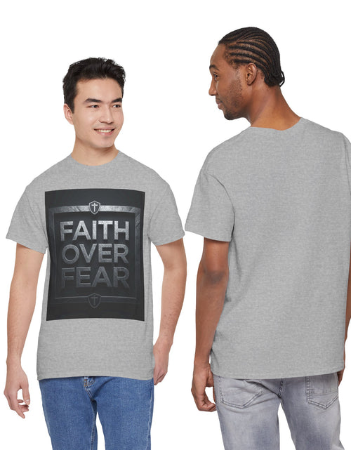 Load image into Gallery viewer, Faith Over Fear T-Shirt — Inspirational Christian Tee with Bold Typography For Men &amp; Women
