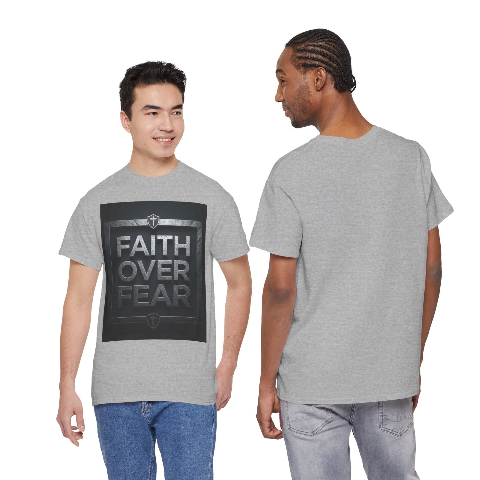 Faith Over Fear T-Shirt — Inspirational Christian Tee with Bold Typography For Men & Women