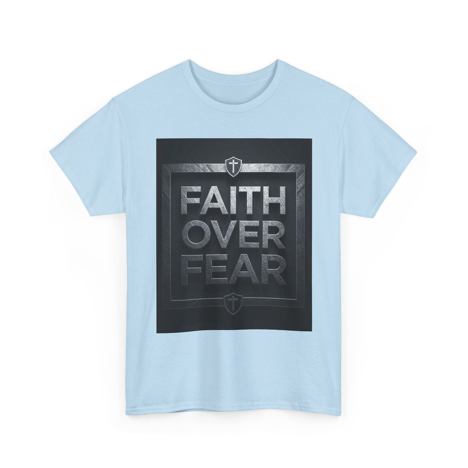 Faith Over Fear T-Shirt — Inspirational Christian Tee with Bold Typography For Men & Women