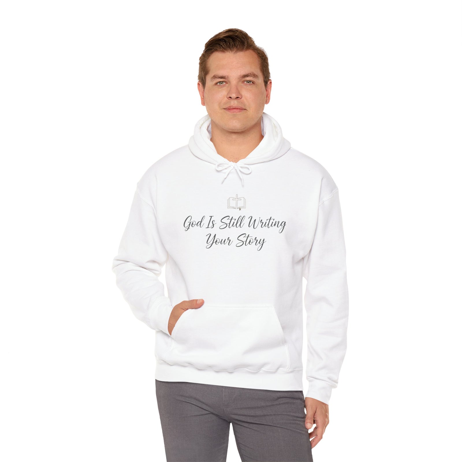 Faith Hoodie — "God Is Still Writing Your Story" Inspirational Christian Sweatshirt