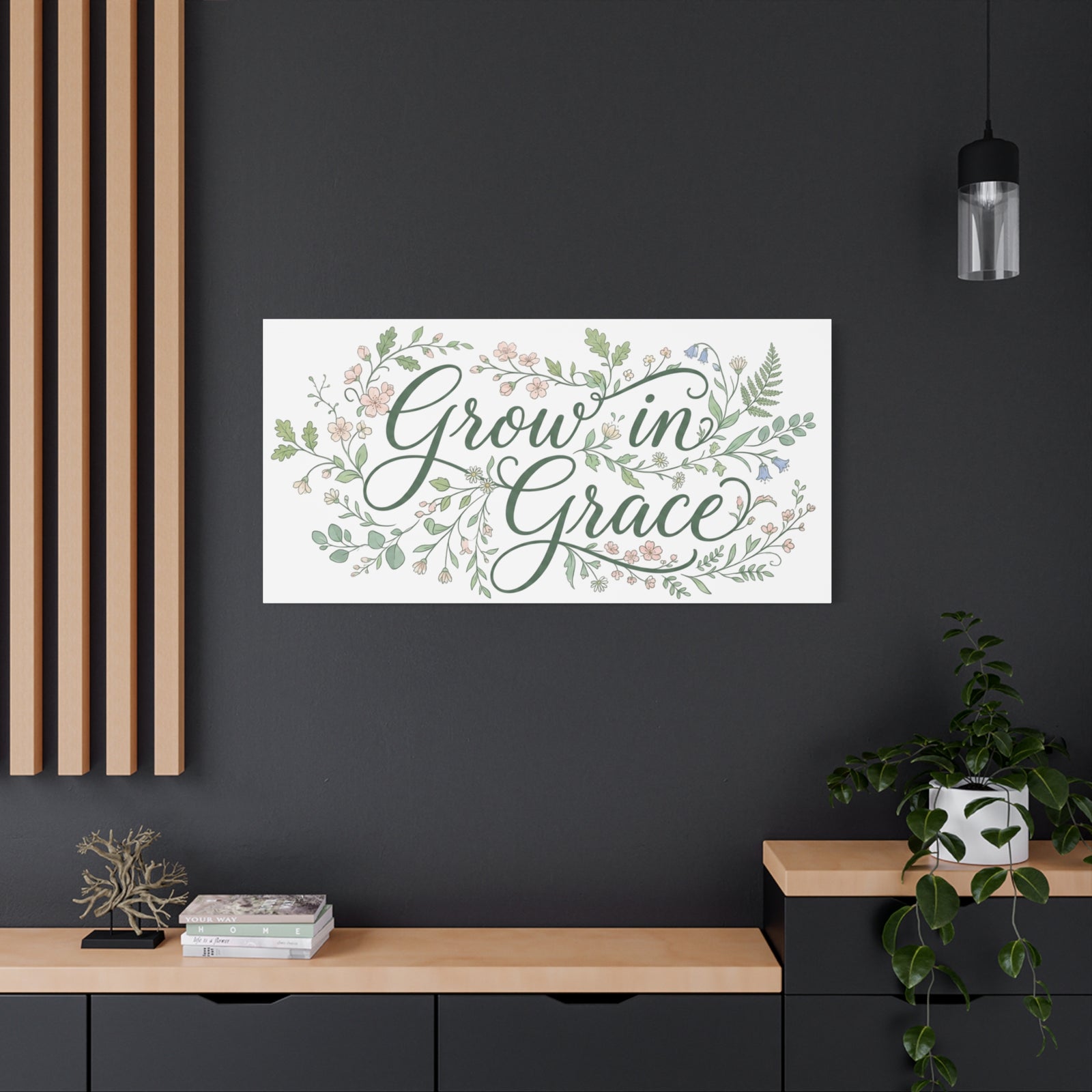 Grow in Grace Floral Wall Canvas - Home Comfort Decor