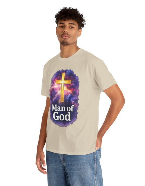 Load image into Gallery viewer, Man of God T-Shirt — Christian Cross  Men &amp; Boys Graphic Tee
