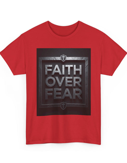 Load image into Gallery viewer, Faith Over Fear T-Shirt — Inspirational Christian Tee with Bold Typography For Men &amp; Women
