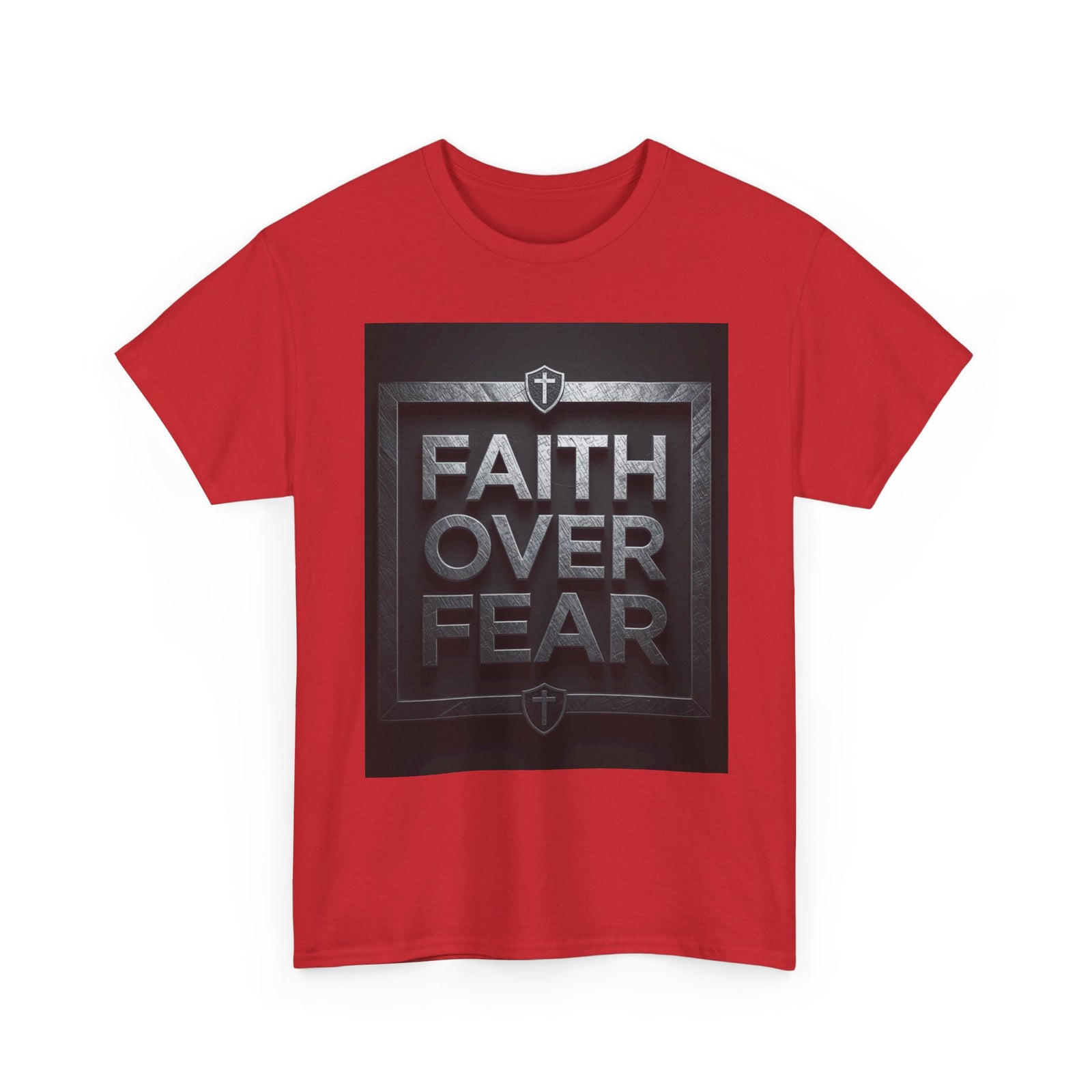 Faith Over Fear T-Shirt — Inspirational Christian Tee with Bold Typography For Men & Women