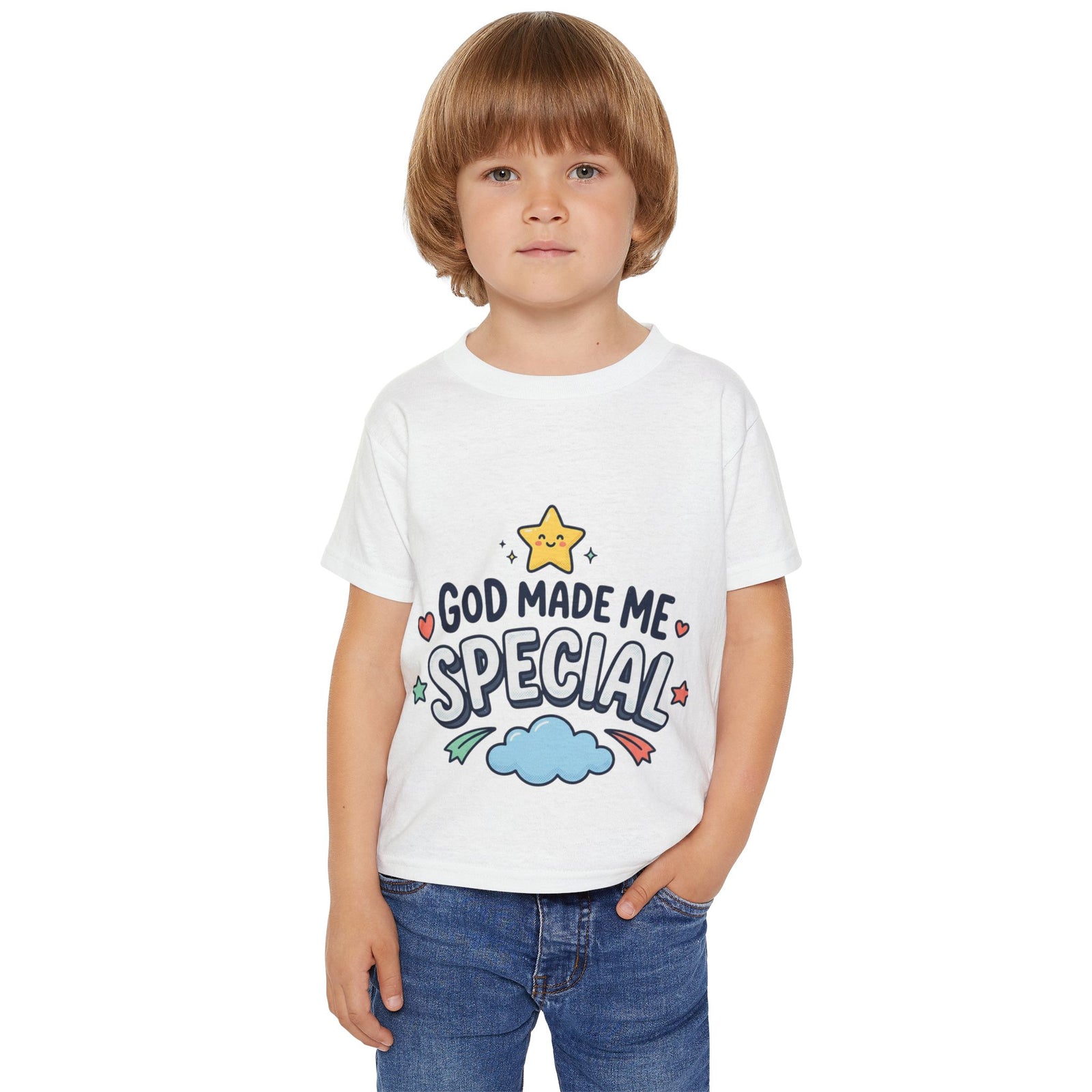 God Made Me Special Toddler T-Shirt | Christian Kids Shirt | Faith-Based Kids Clothes | Cute Religious Gift for Boys & Girls