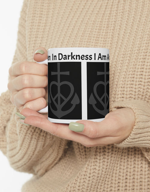 Load image into Gallery viewer, Anchor of Faith Ceramic Mug — "Even in Weakness I am Anchored" Christian Coffee Cup 11 oz &amp; 15 oz

