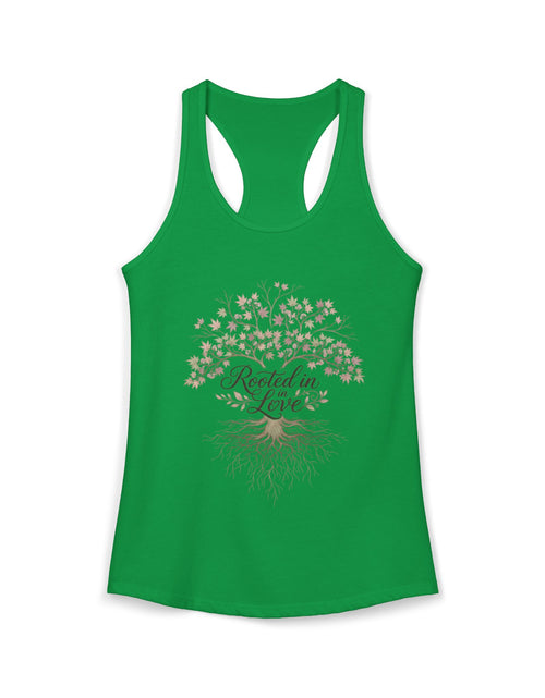 Load image into Gallery viewer, Rooted in Christ Women's Christian Tank Top – Faith Tree Shirt – Inspirational Christian Summer Apparel
